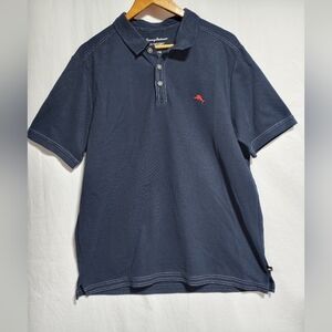 Tommy Bahama Island Zonr Trim Fit XL Navy Blue Polo Shirt